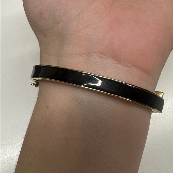 Kate Spade Lookout Glasses Bracelet Goreski Eye Glasses Hinge Bangle Black Gold - Picture 5 of 9